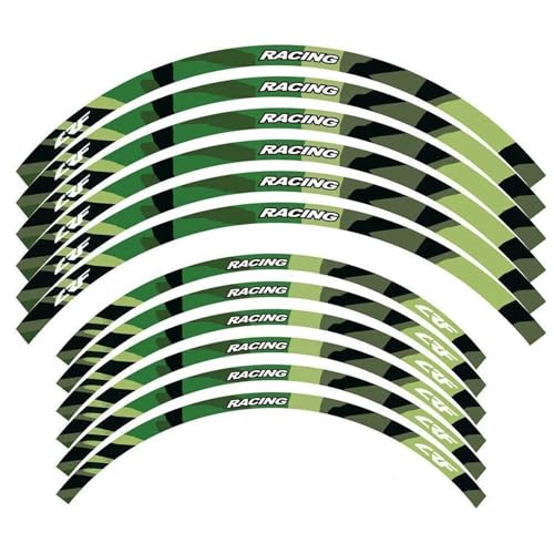 SYHJKX Motorrad-Radaufkleber Für Honda CRF 150F 150R 150RB Dekoration Reflektierende Nabenaufkleber Felge wasserdichte Aufkleber Dekorationen(Camouflage b) von SYHJKX