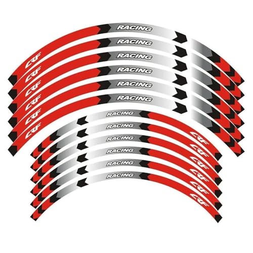 SYHJKX Motorrad-Radaufkleber Für Honda CRF 150F 150R 150RB Dekoration Reflektierende Nabenaufkleber Felge wasserdichte Aufkleber Dekorationen(Red b) von SYHJKX