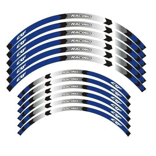SYHJKX Motorrad-Radaufkleber Für Honda CRF300L Rally Konturdekoration Reflektierende Nabenaufkleber Felgenaufkleber Wasserdichter Dekorationen(B Blue) von SYHJKX
