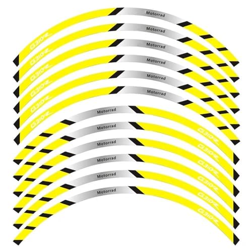 SYHJKX Motorrad-Rennausrüstung Zubehör Rad Reifen Felge Dekoration Klebstoff Reflektierende Aufkleber Für BMW G310R G310 R Dekorationen(L) von SYHJKX