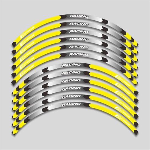SYHJKX Reflektierende Motorradzubehör-Radaufkleber Im Inneren Nabenaufkleber Felgenstreifen-Klebeband-Set Für BMW C650 Sport Dekorationen(1L A Yellow) von SYHJKX