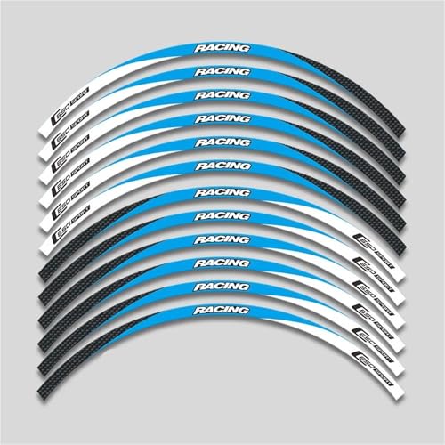 SYHJKX Reflektierende Motorradzubehör-Radaufkleber Im Inneren Nabenaufkleber Felgenstreifen-Klebeband-Set Für BMW C650 Sport Dekorationen(3L A Bule) von SYHJKX