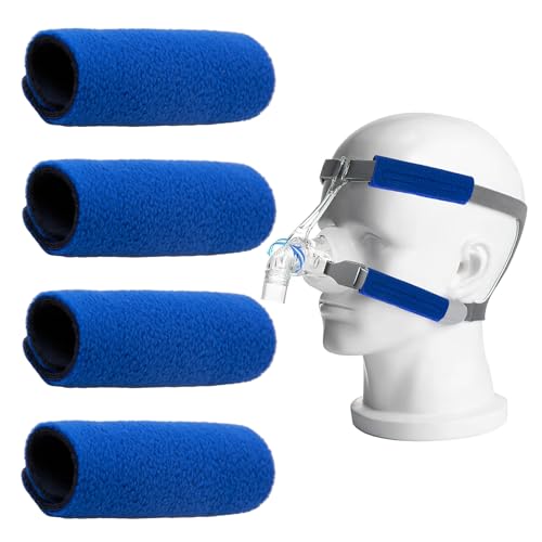 4 Stück CPAP Gurtbezüge Gesichtspads CPAP Maske Kopfband CPAP Komfortpolster Gesichtspolster Gurt-Komfort-Pads für CPAP-Masken Universelle Passform Wiederverwendbar und Leicht zu Reinigen von SYHSYC