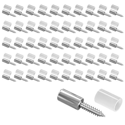 50 Stück Regalbodenträger Bodenträger, Selbstschneidende Schraube Regalbodenträger, Einlegeboden Halter mit Gummischutz, Regalbrett Halterung für Kleiderschränke Bücherregale Weinkühler von SYHSYC