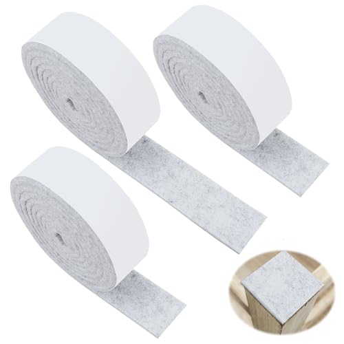Filzgleiter Selbstklebend 3 Rollen 100cm x 2cm Filz Selbstklebend Filzunterlage für Stühle und Möbelfüße Filzband Filzstreifen Selbstklebend Möbelgleiter Filzrolle Beliebige Form Zuschneidbar Filzgleiter Selbstklebend 3 Rollen 100cm x 2cm Filz Selbstklebend Filzunterlage für Stühle und Möbelfüße Filzband Filzstreifen Selbstklebend Möbelgleiter Filzrolle Beliebige Form Zuschneidbar von SYHSYC