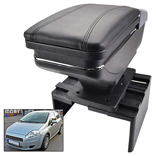 SYJY-SHOP Car Armauflage Mittelkonsole Aufbewahrungsbox Zubehör for FIAT Punto/Palio/Brava/Bravo / 500 / Siena/Doblo/Linea/Tipo/Marea/Albea mit Basisbecherhalter Aschenbecher von SYJY-SHOP