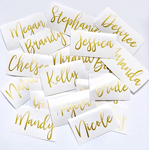 SYKJ Personalisierter Name Vinyl-Aufkleber, Benutzerdefinierte Vinyl-Schriftzug für Weinglas, Personalisierte Namensaufkleber Etiketten (29 x 10 cm) von SYKJ