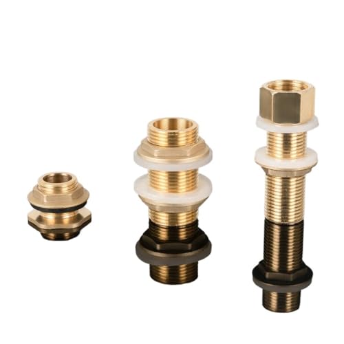 1/2 "1/4" Messing-Wassertank-Anschluss Silikondichtung Kupferrohr Fischkupplung Gelenk Gartenbewässerungsschlauchadapter(6) von SYLALE