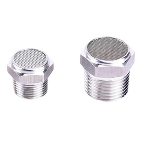 1/8 "1/4" 3/8 "1/2" 3/4 "1" BSP Männlichen Pneumatische Schalldämpfer Schalldämpfer Anschluss Air Fitting 304 Edelstahl(Flat head,1/8") von SYLALE