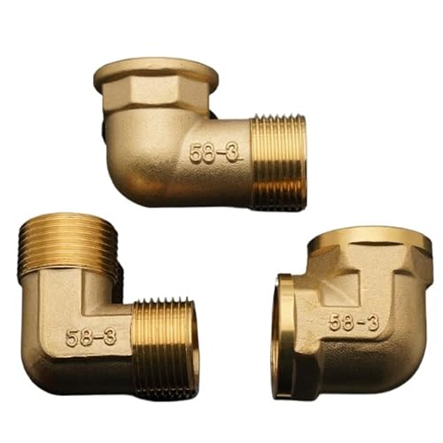1/8 "1/4" 3/8 "1/2" 3/4 "1" Innengewinde X Außengewinde 90 Grad Messing Ellenbogen Rohrverschraubung Anschlusskupplung for Wasser Kraftstoff Kupfer Adapter(G1I8 M To G1I4 M) von SYLALE