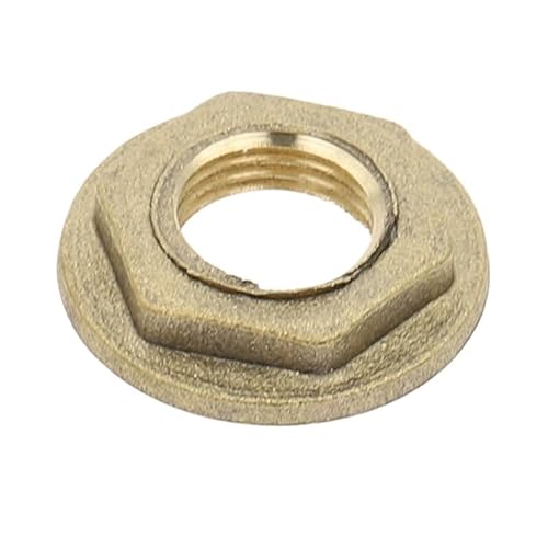 1 Stück Messing-Rohrverschraubungen, BSP-Außengewinde, gerader Winkel, 3-Wege-4-Wege-Stecker, Mutterdichtung, Messing-Adapter-Koppler-Anschluss(Nut-F-Flange,3/4") von SYLALE