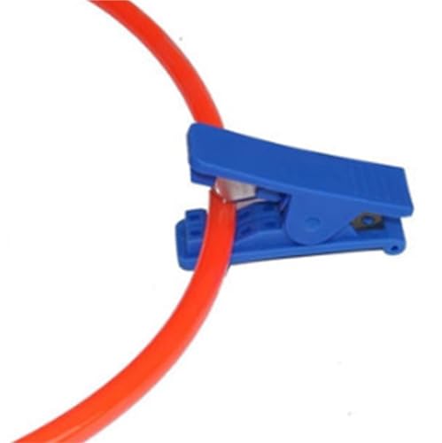 1 Stück pneumatische Rohr-Schlauchschere PU PE-Rohrschneidermesser passend for Rohrgrößen von 1 mm bis 14 mm Außendurchmesser(Blue) von SYLALE