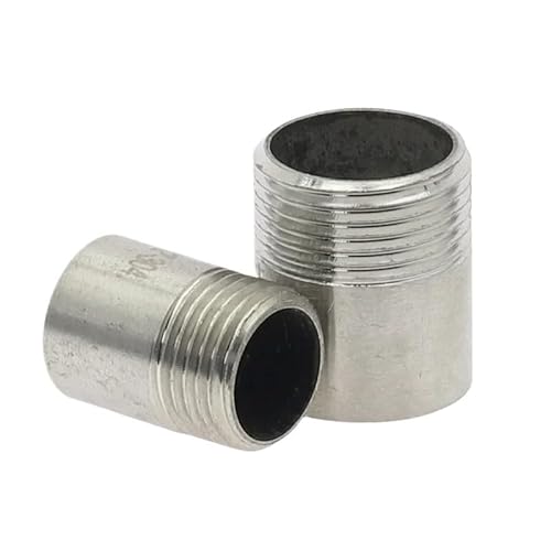 1 stücke 304 Edelstahl Einzigen Runden Rohr Äußere Draht Sanitär Armaturen 1/4 3/8 1/2 3/4 1 1-1/4 1-1/2 2 Männlichen Gewinde Adapter(1-1/4") von SYLALE