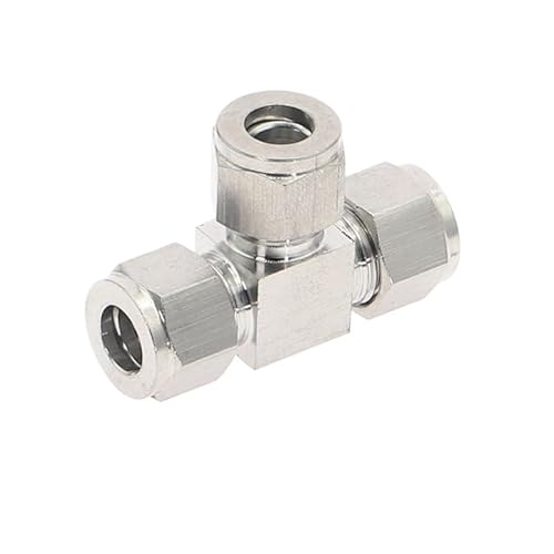 1 stücke Edelstahl 304 3mm 4mm 6mm 8mm 10mm 12mm 16mm Doppel Ferrule t Rohr Fitting Anschluss Rohr Armaturen(6.35mm (1I4)) von SYLALE