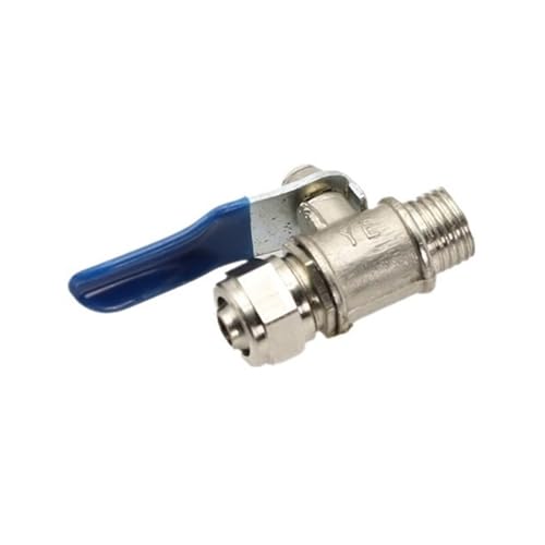 1 stücke Kugelhahn Kupfer 1/4 "3/8" 12 "Außengewinde auf 6/8/10mm Rohr Quick Connect RO Umkehrosmose(10mm,1/4") von SYLALE
