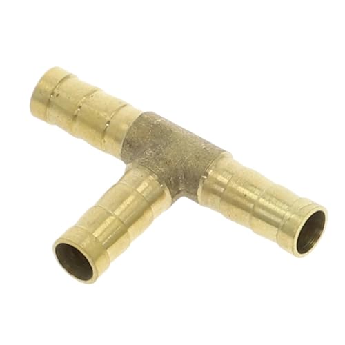 1 stücke Reduzieren T-Form Messing Barb Schlauch Fitting T 4mm-19mm 3 Weg Rohr Kupfer stacheldraht Kupplung Stecker Adapter(8mm) von SYLALE