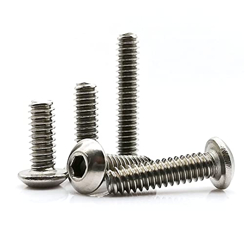 10 Stück UNC 5/16-18 US-Grobgewinde 304 A2-70 Edelstahl ISO7380 Innensechskant-Halbrundkopfschraubenbolzen(1/2") von SYLALE