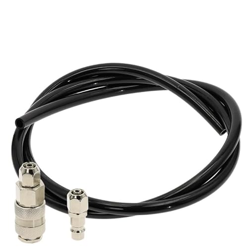 1M/5M/10M Pneumatikschlauch 8mm 10mm 12mm Flexibler PU-Rückstoßschlauch for Kompressor-Luftwerkzeug-Kollokation Euro-Typ-Armaturen(Black-1M-EU,OD8mm x ID5mm) von SYLALE