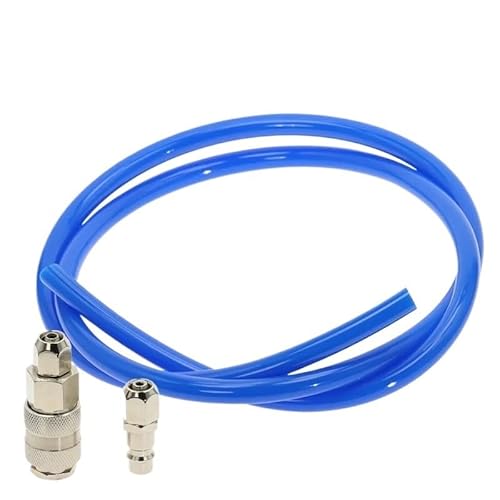 1M/5M/10M Pneumatikschlauch 8mm 10mm 12mm Flexibler PU-Rückstoßschlauch for Kompressor-Luftwerkzeug-Kollokation Euro-Typ-Armaturen(Blue-10M-EU,OD8mm x ID5mm) von SYLALE