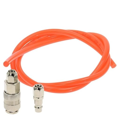 1M/5M/10M Pneumatikschlauch 8mm 10mm 12mm Flexibler PU-Rückstoßschlauch for Kompressor-Luftwerkzeug-Kollokation Euro-Typ-Armaturen(Red-1M-EU,OD8mm x ID5mm) von SYLALE