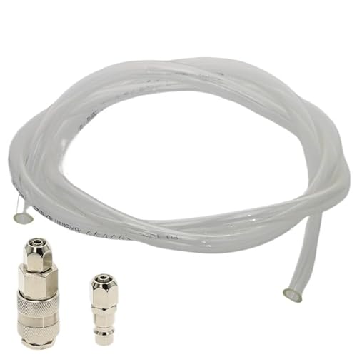 1M/5M/10M Pneumatikschlauch 8mm 10mm 12mm Flexibler PU-Rückstoßschlauch for Kompressor-Luftwerkzeug-Kollokation Euro-Typ-Armaturen(Transparent-10M-EU,OD8mm x ID5mm) von SYLALE