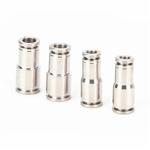304 Edelstahl 6-4mm 8-6mm 10-8mm 12-10mm 14-12mm 16-12mm Rohr Größen Pneumatische Minderer Union Schnelle Gerade Stecker(10mm-8mm) von SYLALE