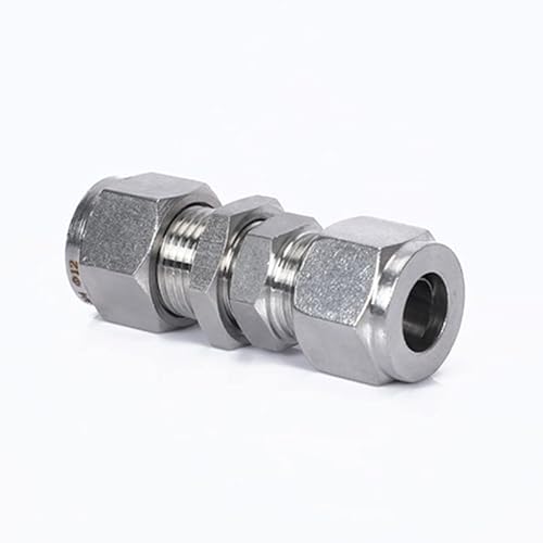 304 Edelstahl Doppelring Kompression Rohrverschraubung 3mm 4mm 6mm 8mm Schott Gerade Push-Anschluss Adapter(14mm) von SYLALE