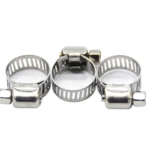 6mm-57mm Edelstahl Mini Kraftstoffleitung Schlauchschelle Clip Optionale Größe for Luftschlauch Wasserleitung Kraftstoffschlauch Silikon(18-32mm) von SYLALE