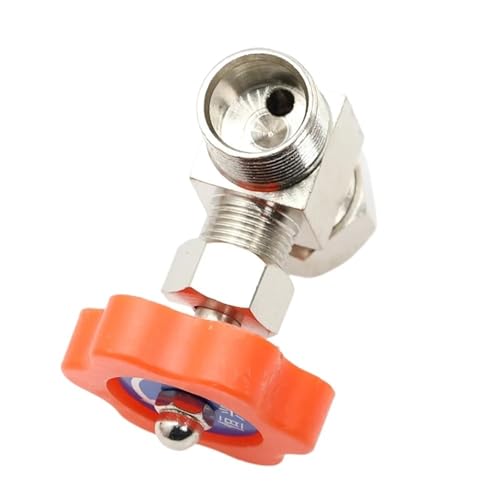 6mm 8mm 10mm 12mm Lochdurchmesser Orange Kunststoffgriff Metall Hochdruck Langlebiges Rohr Nadeltyp Kugelventil(10mm) von SYLALE