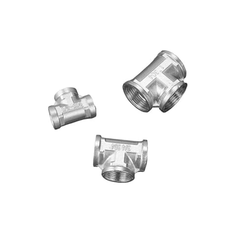 Edelstahl T-Typ T-Stück 1/2 "3/4" 1 "BSP Weibliche Männliche Gewinde Schnell Adapter(7,50 Pcs) von SYLALE