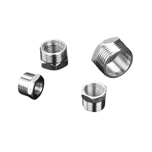 Edelstahl Tonifying Herz Teducer Buchse Männlich-Weiblich 1/4 "3/8" 1/2 "3/4" BSPT Gewinde Rohr Armaturen for Wasser Gas Öl(10,50 Pcs) von SYLALE