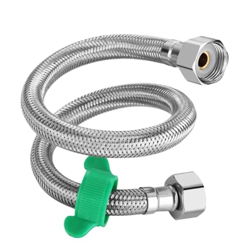 G1/2 304 Edelstahl Toiletten-Sanitärschlauch Winkelventilschlauch Warmwasserbereiter Flexibler Sanitärschlauch Geflochtener Schlauch(Length 30CM) von SYLALE