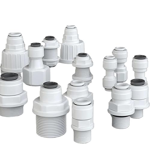 Gerade Ro Schnellwasserarmatur 1/4" Schlauchleitung 3/8" Außengewinde Kupplungsstecker Filter Umkehrosmose Teile(JSQMK017,10 pcs) von SYLALE