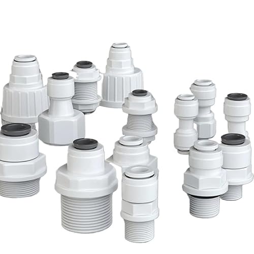 Gerade Ro Schnellwasserarmatur 3/8" Schlauchleitung 1/2" Außengewinde Kupplungsstecker Filter Umkehrosmose Teile(7) von SYLALE