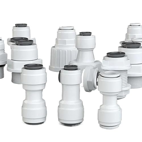 Gerade Ro-Schnellwasserarmatur 3/8 Zoll Schlauchleitung 1/2 Zoll Außengewinde Kupplungsstecker Wasserfilter Umkehrosmose Teile(JSQMK019,10 pcs) von SYLALE