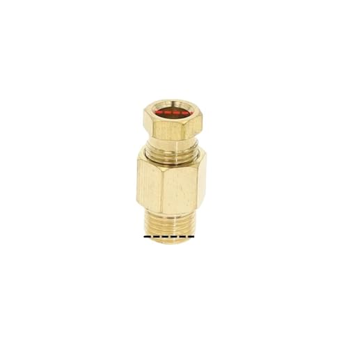 Kompressionshülse Rohrverschraubung 4 6 8 mm Außendurchmesser Anschluss Werkzeugmaschinenschmierung Messing Ölrohradapter(OD Tube 4mm,M6 x 0.75) von SYLALE