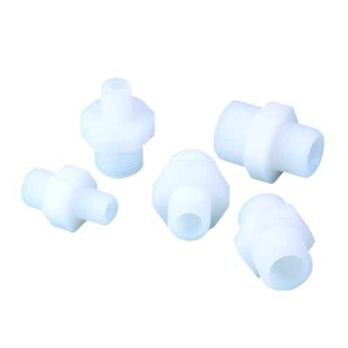 Kunststoff-Rohrverschraubungen 1/4 "3/8" 1/2 "3/4" Außengewinde Schnellverbinder Aquarium RO Filter Umkehrosmose Wasser(6) von SYLALE