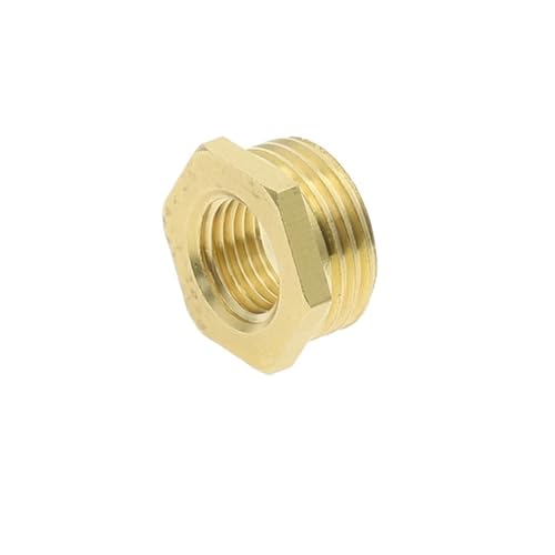 Messing-Adapter-Fitting BSP Reduzierung Hexagon Bush Buchse männlich zu weiblich Anschluss Kraftstoff Wasser Gas Öl 1/8" 1/4" 3/8" 1/2" 3/4" 1"(DN10(F) to DN20(M)) von SYLALE