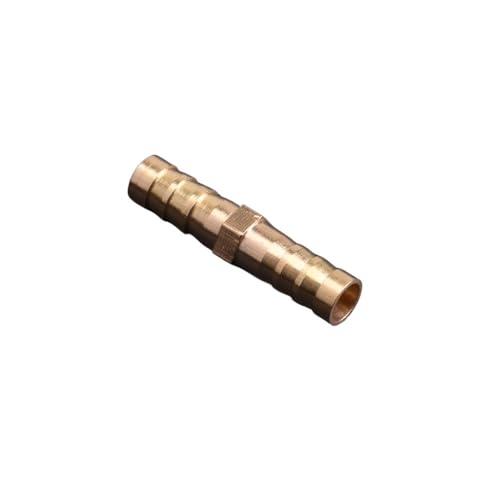 Messing Gerade Schlauch Rohr Fitting Gleich Barb 3mm 4mm 5mm 6mm 8mm 10mm 16mm 19mm 25mm Gas Kupfer Barbed Koppler Stecker Adapter(1 Pcs,19-6mm) von SYLALE