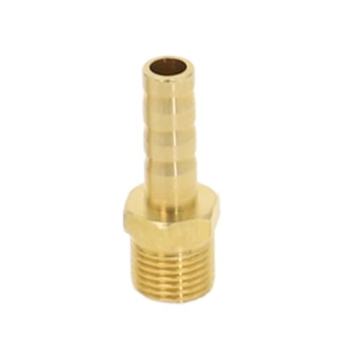 Messing-Rohrverschraubung 4 mm-12 mm Schlauchanschlussstück M10 M12 M14 M16 M20 metrisches Außengewinde Verbindungsstück Verbindungsstück Kupferkupplung Adapter(6mm to M8x1) von SYLALE