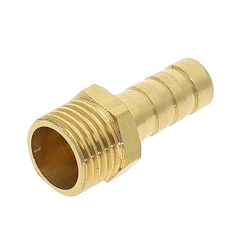 Messing-Rohrverschraubung 4 mm 6 mm 8 mm 10 mm 12 mm 19 mm Schlauchanschlussstück 1/8 Zoll 1/4 Zoll 1/2 Zoll 3/8 Zoll BSP-Stecker Verbindungsstück Kupfer-Koppler-Adapter(32mm,3/4") von SYLALE
