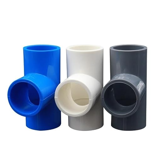PVC Innendurchmesser 20/25/32/40/50/63 mm ID Wasserversorgungsrohrarmaturen Gleich T-Stück-Anschlüsse Kunststoffverbindung Bewässerungsteile(Blue,ID 40MM) von SYLALE