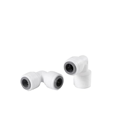 Rechtwinkliger Winkel RO-Wasseranschluss 1/4 Zoll Schlauch Papst 3/8 Zoll Außengewinde Anschluss Filter Umkehrosmose Teile(JSQMK028,1 pc) von SYLALE