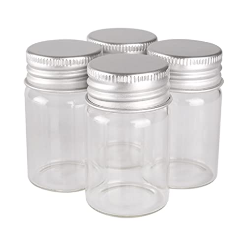SYLALE 24 Stück 20 ml kleine Glasflaschen mit Aluminiumkappen 30 * 50 mm Glasgefäße Fläschchen Transparente Glasbehälter Parfümflaschen SYLALE 24 Stück 20 ml kleine Glasflaschen mit Aluminiumkappen 30 * 50 mm Glasgefäße Fläschchen Transparente Glasbehälter Parfümflaschen von SYLALE