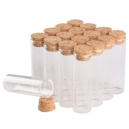 SYLALE 24 teile/los 30 ml/40 ml/50 ml/60 ml Kleine Reagenzgläser aus Glas mit Korken Dragees Gläser for Hochzeit DIY Handwerk(60ml - 25 x 150mm) von SYLALE