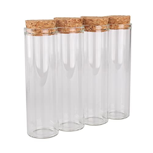 SYLALE 5 Stück 50 ml 30 x 100 mm Reagenzgläser Glasflasche mit Korkdeckel Nachrichtenflaschen Glasgefäße Glasgefäße Gewürzgläser for Kunsthandwerk von SYLALE