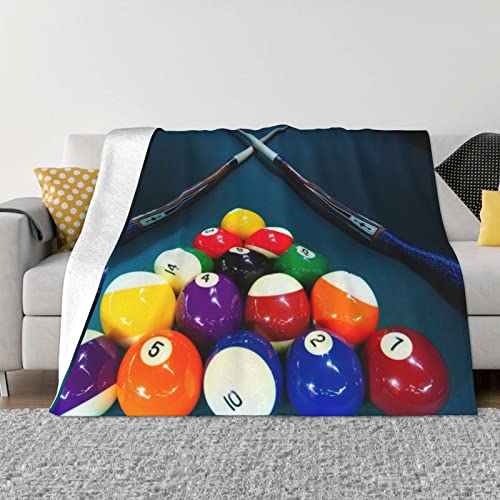 SYLALE Flanelldecke mit Billarddruck, 200 x 150 cm, Anti-Pilling-Bettdecke oder Bettüberwurf, perfekt für Bett, Wohnzimmer, Sofa, Couch von SYLALE