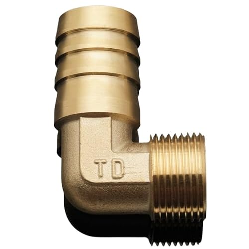 Schlauchanschluss OD 6-25mm 90 Grad Außengewinde 1/8" 1/4" 3/8" 1/2" 1“ BSP Ellenbogen Messing Widerhaken Fitting Koppler Stecker Adapter Kupfer(4,25mm) von SYLALE