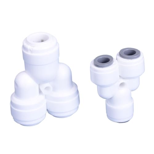 Schnellanschluss-T-Stück Typ T RO-Wasserarmaturen: 1/4 Zoll 3/8 Zoll Außen-/Innengewinde-Schlauchverbinder for Umkehrosmosesysteme(JSQMK044) von SYLALE