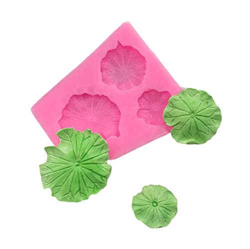Sylale 4 Stück Dreifache Lotusblatt Silikonform Fondant Schokoladenkeks Kuchenform Aromatherapie Ornament Dekorationsform Fondant Formen von SYLALE